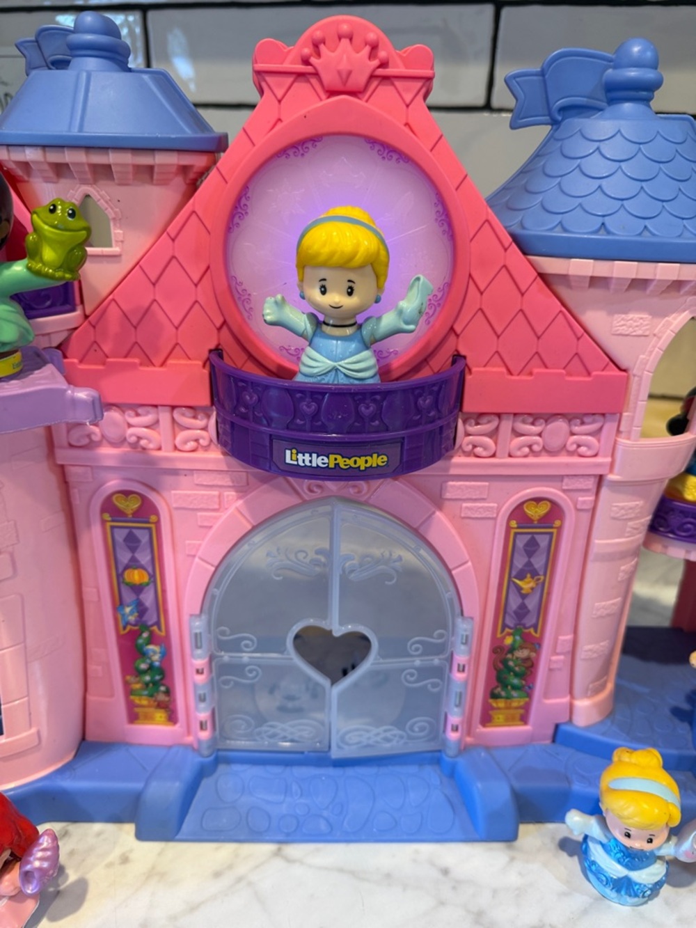Kids Pink and Purple Princess Castle Playset with Mini Dolls - Picture 3 of 7